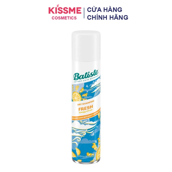 Dầu Gội Khô Giúp Làm Sạch, Tóc Bồng Bềnh Batiste Dry Shampoo 200ml