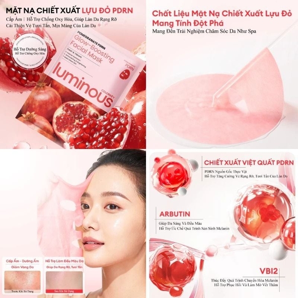 Mặt nạ Colorkey PDRN Luminous Facial Mask 25ml