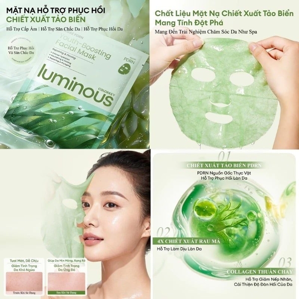 Mặt nạ Colorkey PDRN Luminous Facial Mask 25ml