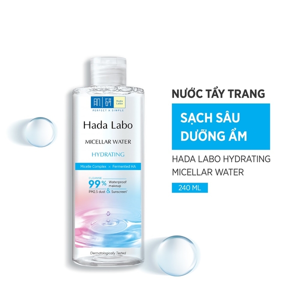 Nước tẩy trang da nhạy cảm Hada Labo Micellar Water 240ml