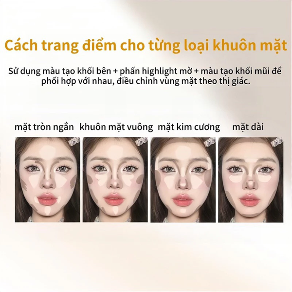Phấn Tạo Khối & Bắt Sáng Veecci Tự Nhiên, Lâu Trôi 8g