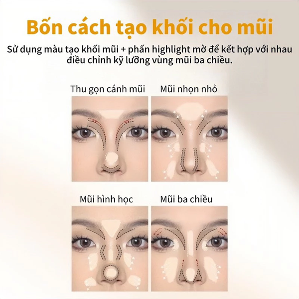Phấn Tạo Khối & Bắt Sáng Veecci Tự Nhiên, Lâu Trôi 8g