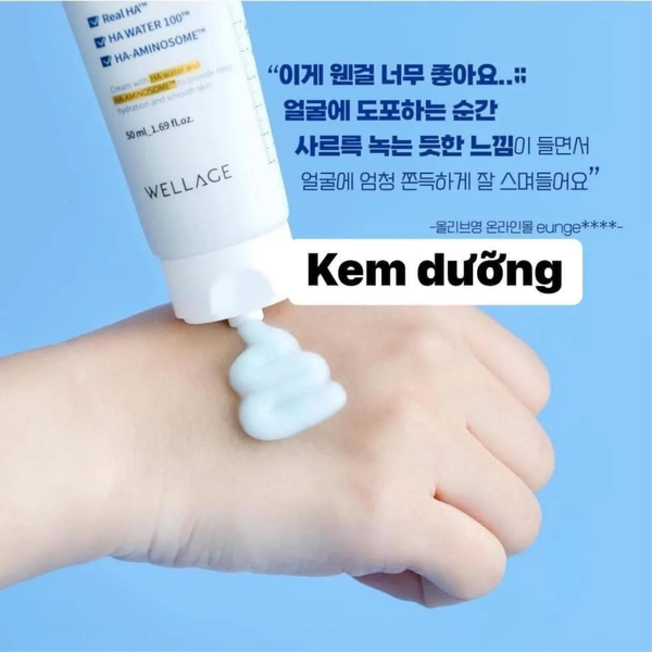 Kem Dưỡng Ẩm Wellage Real Hyaluronic 100 Cream 50ml