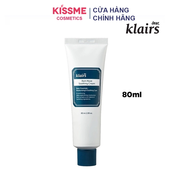 Kem Dưỡng Klairs Rich Moist Soothing Cream 80ml