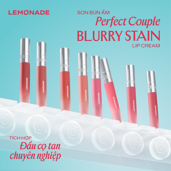Son Bùn Ẩm Mịn Lâu Trôi Lemonade Perfect Couple Blurry Stain Lip Cream
