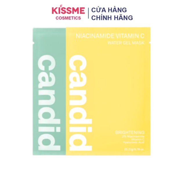 Mặt nạ Candid vàng dưỡng sáng Niacinamide Vitamin C xanh Hyaluronic B5 Water Gel Mask