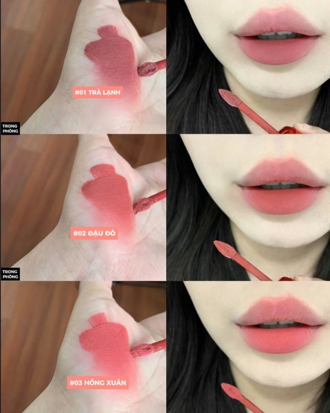 Son Kem Bùn Mịn Lì Mooekiss Nắp Đỏ