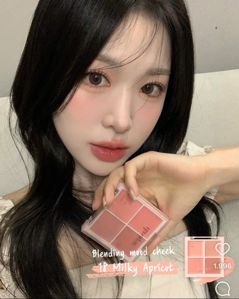 Má Hồng Kem 4 Ô Dasique Blending Mood Cheek Màu 18 19