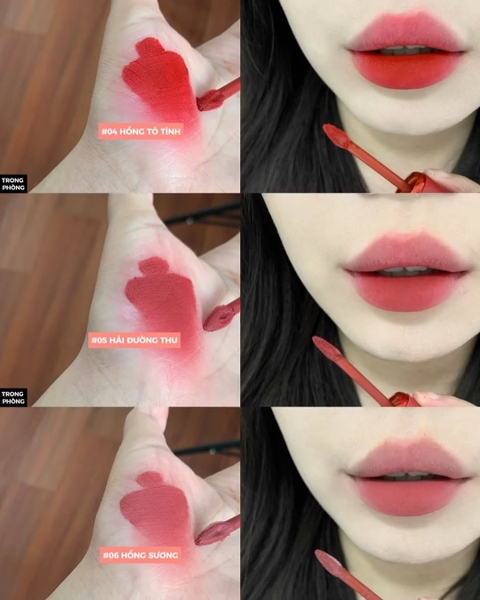 Son Kem Bùn Mịn Lì Mooekiss Nắp Đỏ