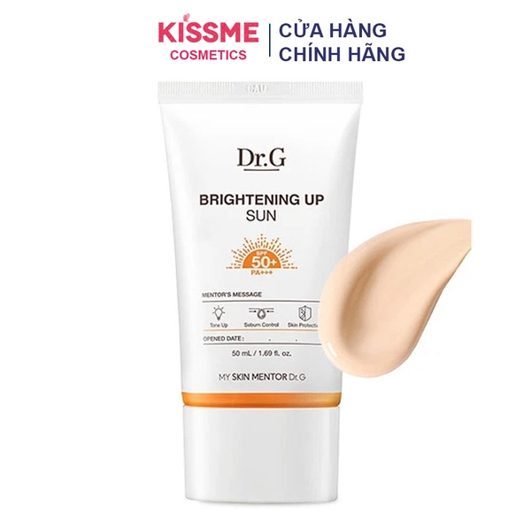 Kem chống nắng da dầu nâng tone DrG Brightening Up Sun+ SPF50+ PA+++ 50ml