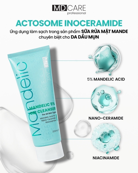 Sữa Rửa Mặt MD CARE Mandelic 5% Gel Cleanser
