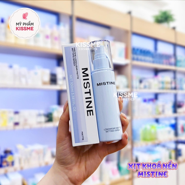 Xịt khóa nền Mistine xanh dương