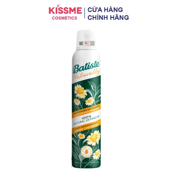 Dầu Gội Khô Giúp Làm Sạch, Tóc Bồng Bềnh Batiste Dry Shampoo 200ml