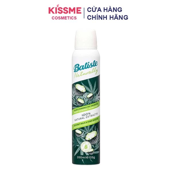 Dầu Gội Khô Giúp Làm Sạch, Tóc Bồng Bềnh Batiste Dry Shampoo 200ml