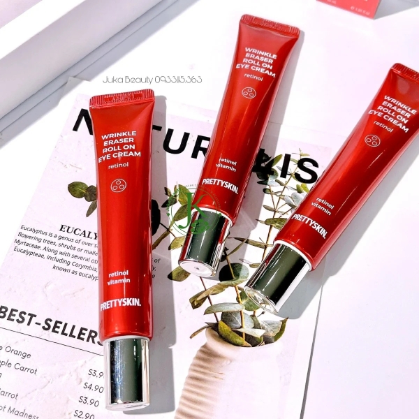 Kem Mắt Cải Thiện Nếp Nhăn Dưỡng Trắng Vùng Mắt Pretty Skin Wrinkle