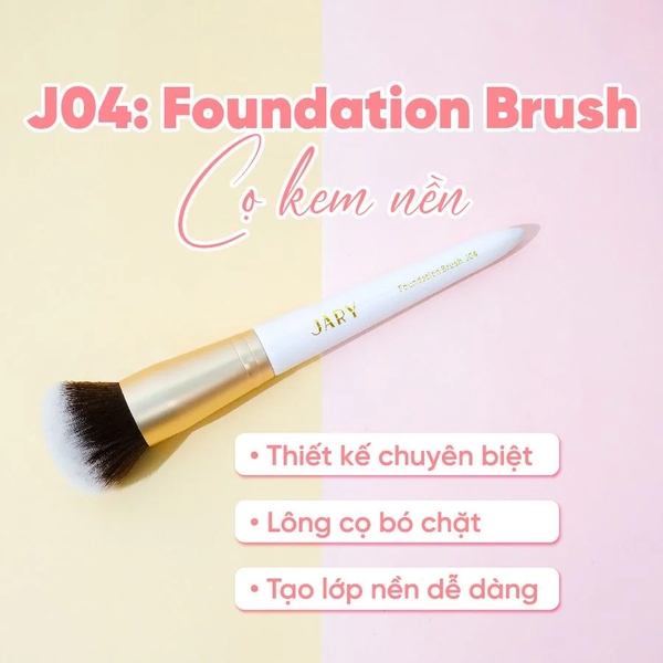 Cọ Tán Kem Nền Jary Foundation Brush J04