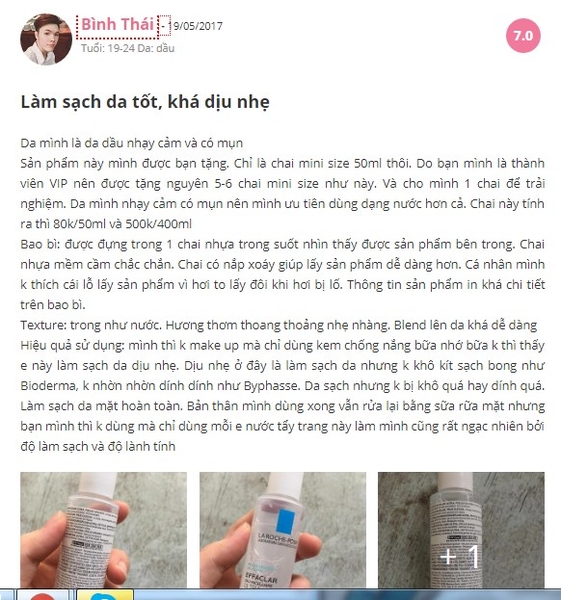 Nước tẩy trang La Roche Posay Micellar Water