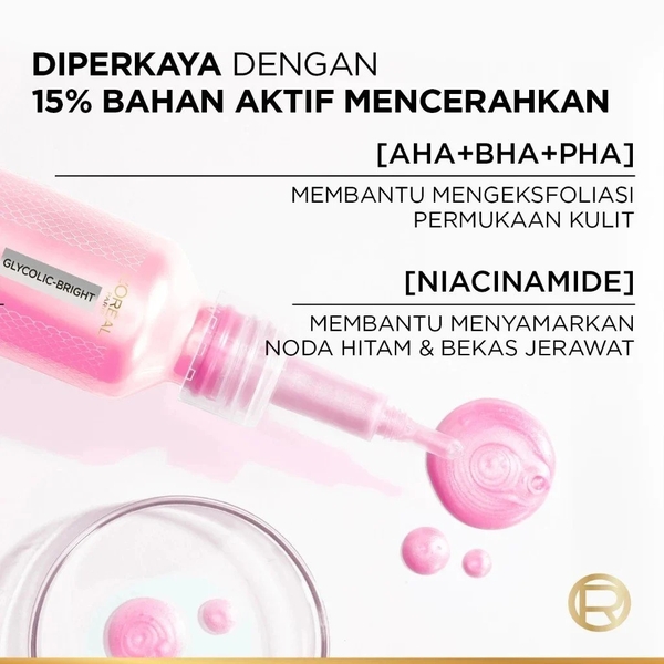 Peel da Loreal hồng Glycolic Bright Exfoliant Peel