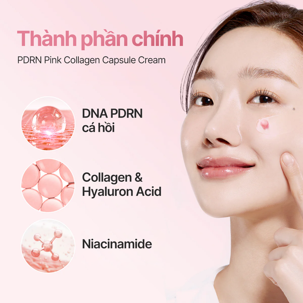 Kem dưỡng Medicube hồng PDRN pink collagen capsule cream
