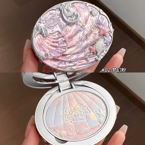 Phấn Phủ Nén Flower Knows Shell Jewel Collection Baked Powder 9G