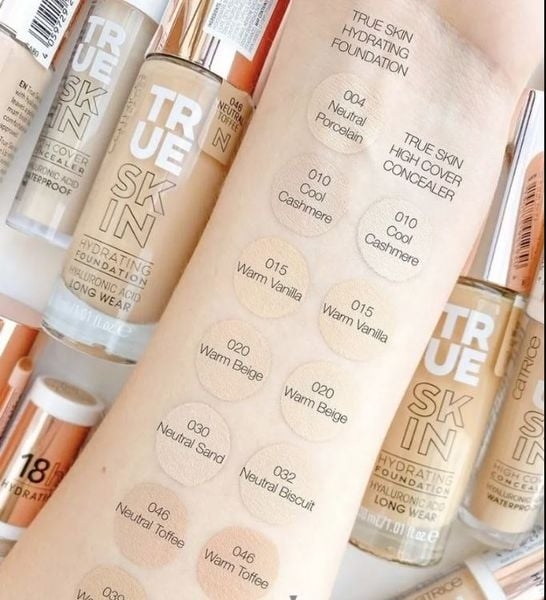Kem Nền Dưỡng Ẩm Cho Da Khô Catrice True Skin Hydrating Foundation
