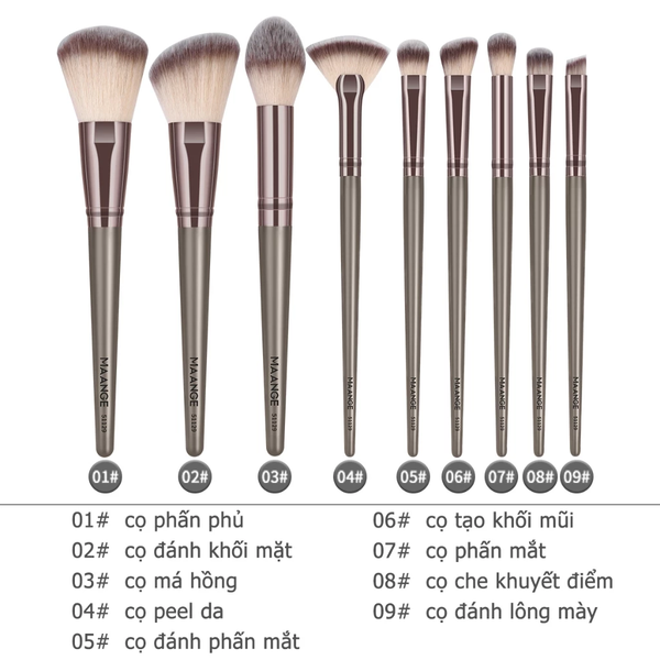 Set 9 cọ trang điểm MAANGE