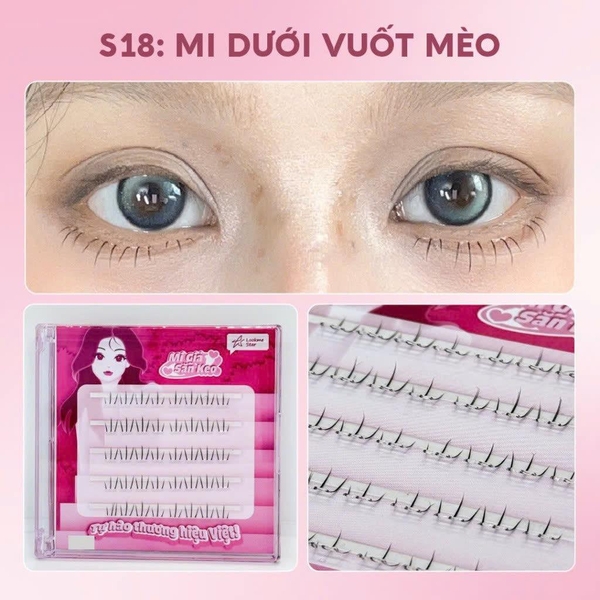 Mi giả có sẵn keo Lookme star