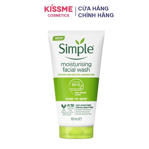 Sữa rửa mặt Simple lành tính sạch thoáng - cho da nhạy cảm