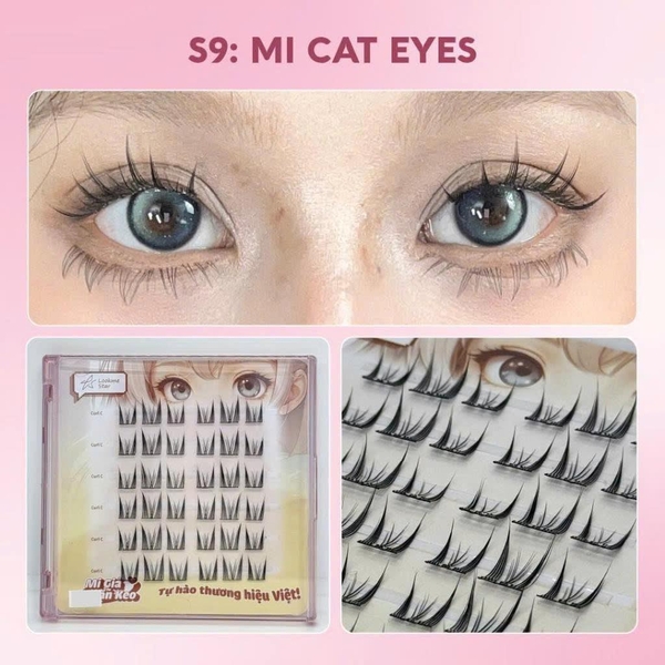 Mi giả có sẵn keo Lookme star
