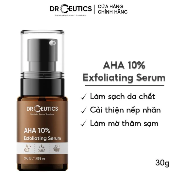 Serum Tẩy Tế Bào Chết DrCeutics AHA 10% Exfoliating Serum