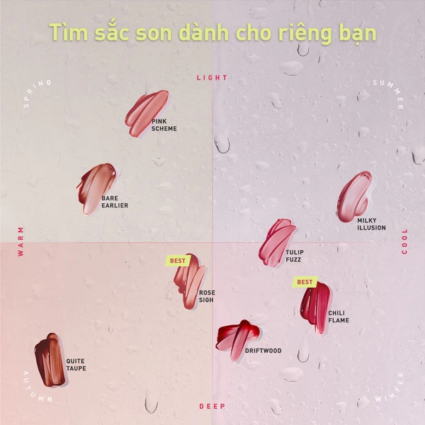 Son Tint Bóng 3CE Misty Lip Bare