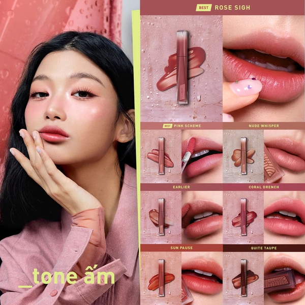 Son Tint Bóng 3CE Misty Lip Bare