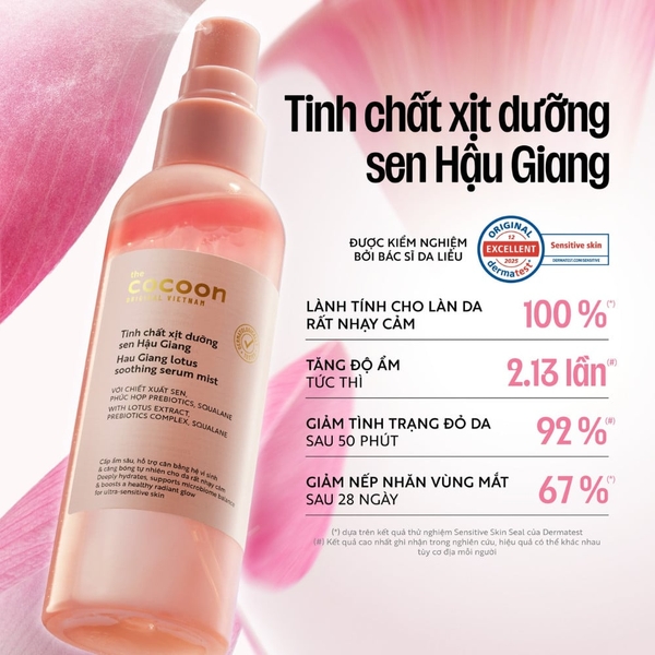 Tinh Chất Xịt Dưỡng Cocoon Sen Hậu Giang 100ml