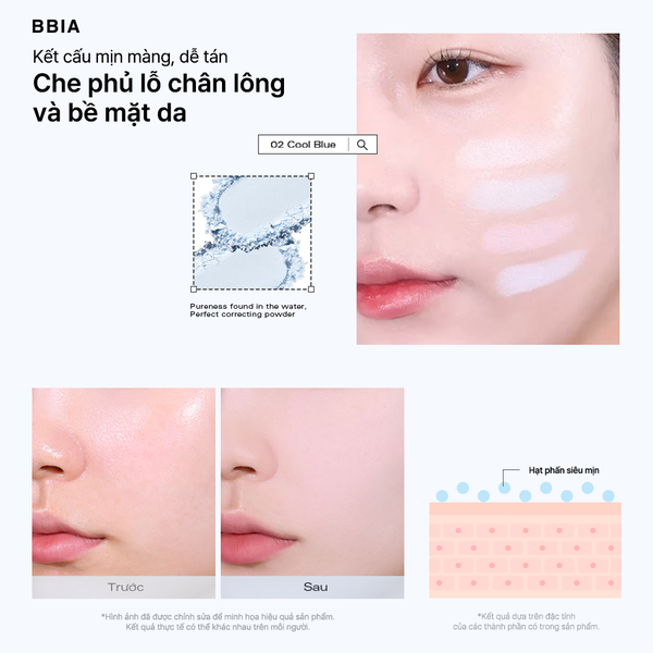 Phấn Phủ Hiệu Chỉnh Sắc Da Làm Mờ Lỗ Chân Lông BBia Eau Powder Pact