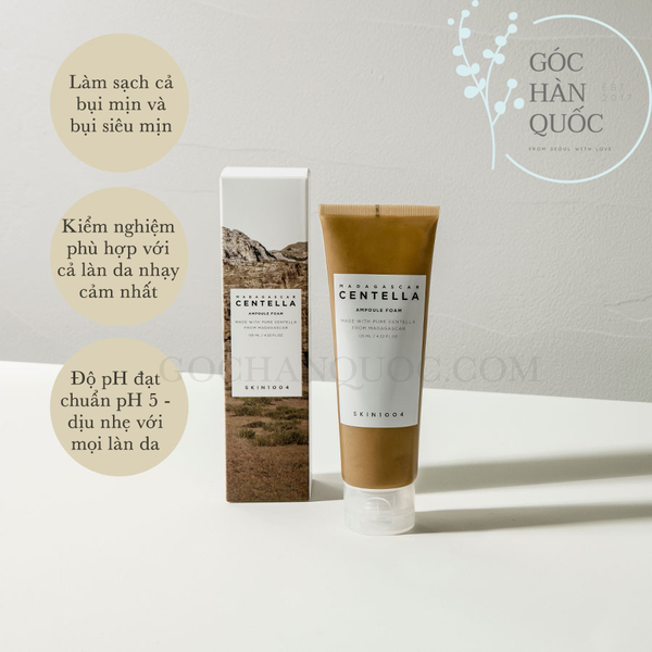 Sữa Rửa Mặt Rau má Centella Skin1004 Madagascar Ampoule Foam 125ml