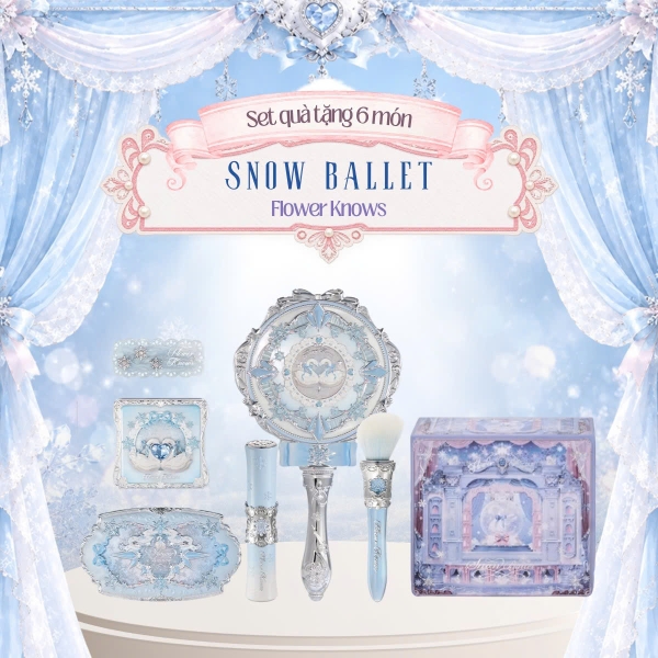 Bộ 6 món Snow ballet Flower Knows