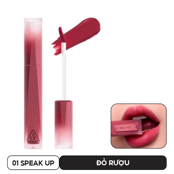 Son Kem Lì 3CE Nhung Lì Velvet Lip Tint Plush