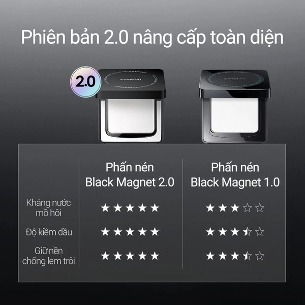 Phấn Phủ Nén Kiềm Dầu Carslan Black Magnetic Soft Mist Powder 8g