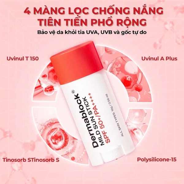 Kem chống nắng phổ rộng cho da nhạy cảm Dermablock Sun Cream SPF50+ PA++++