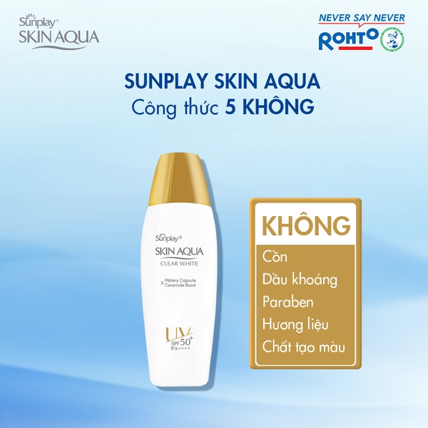 Sữa Chống Nắng Da Nhạy Cảm Sunplay Skin Aqua Clear White SPF50+/PA++++