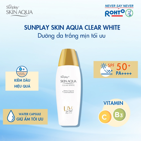 Sữa Chống Nắng Da Nhạy Cảm Sunplay Skin Aqua Clear White SPF50+/PA++++