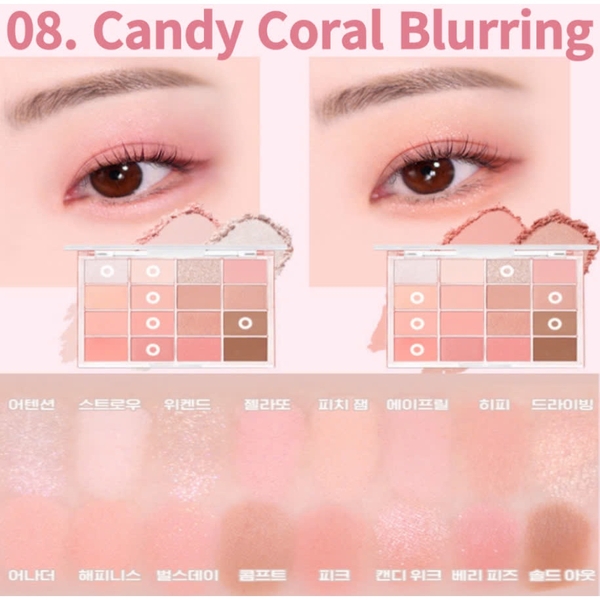 Bảng Phấn Mắt 16 Ô Wakemake Soft Blurring Eye Palette 14g