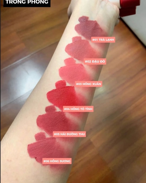 Son Kem Bùn Mịn Lì Mooekiss Nắp Đỏ