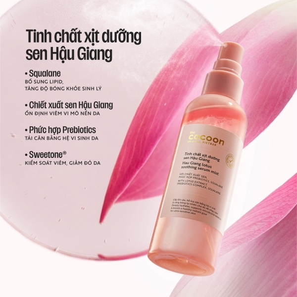 Tinh Chất Xịt Dưỡng Cocoon Sen Hậu Giang 100ml
