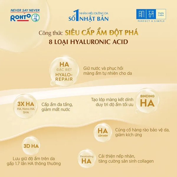 Lotion dưỡng ẩm Hada Labo màu vàng Gokujyun Premium