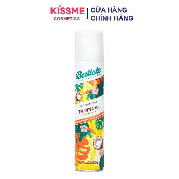Dầu Gội Khô Giúp Làm Sạch, Tóc Bồng Bềnh Batiste Dry Shampoo 200ml