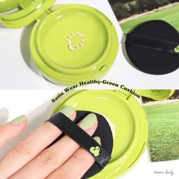 Cushion Kiềm Dầu Lâu Trôi Unleashia Satin Wear Healthy-Green Cushion SPF30 PA+++ 15g