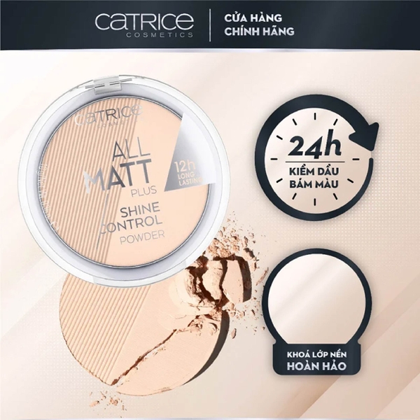 Phấn Phủ Kiềm Dầu Che Phủ Tốt Catrice All Matt Plus Shine Control Powder 10g