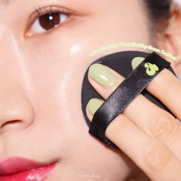 Cushion Kiềm Dầu Lâu Trôi Unleashia Satin Wear Healthy-Green Cushion SPF30 PA+++ 15g