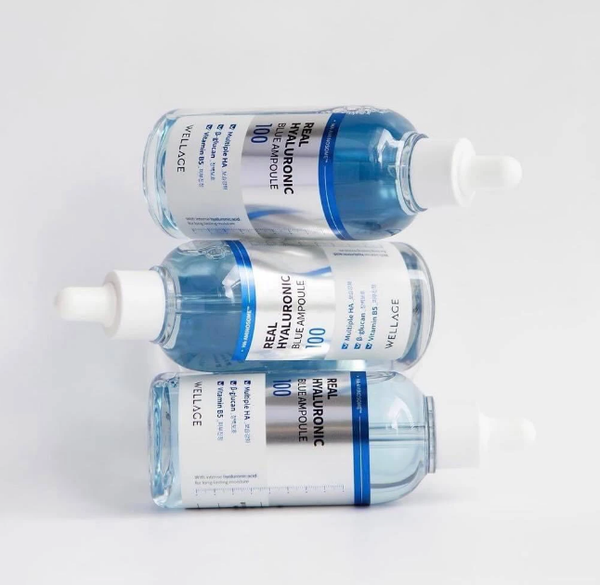 Serum Cấp Nước, Phục Hồi Da Wellage Real Hyaluronic Blue Ampoule 100